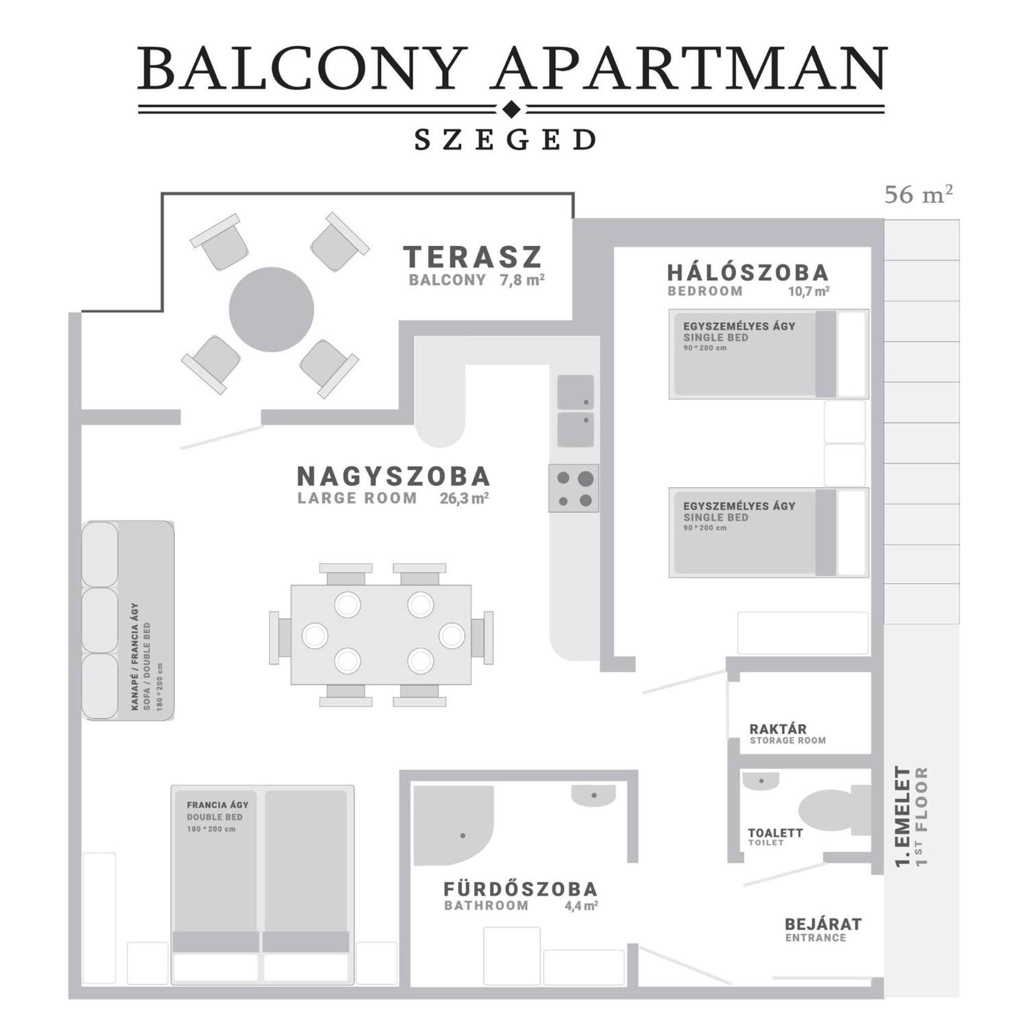 Balcony Apartman Szeged Kültér fotó